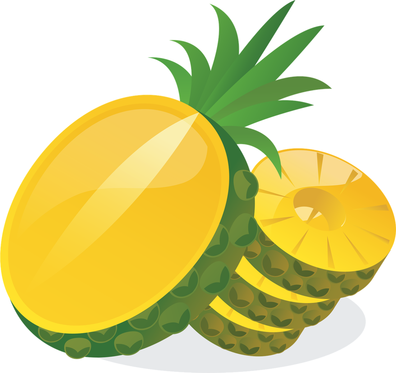 pineapple, fruit, food, sliced fruit, tasty, delicious, sweet, juicy, healthy, vitamins, tropical fruit, ripe, fresh, organic, cut out, digital art, digital artwork, pineapple, pineapple, pineapple, pineapple, pineapple